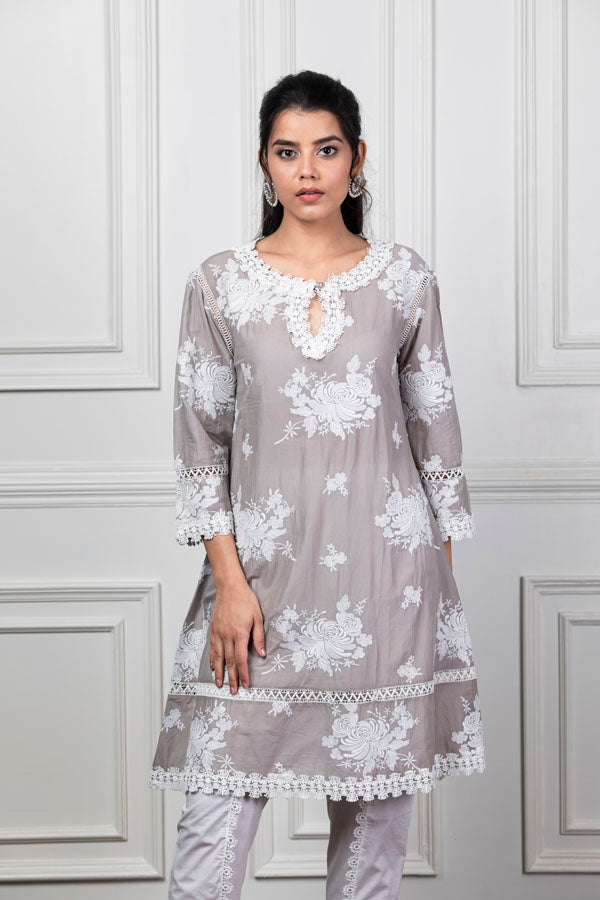 Sunflower Grey Kurta Set
