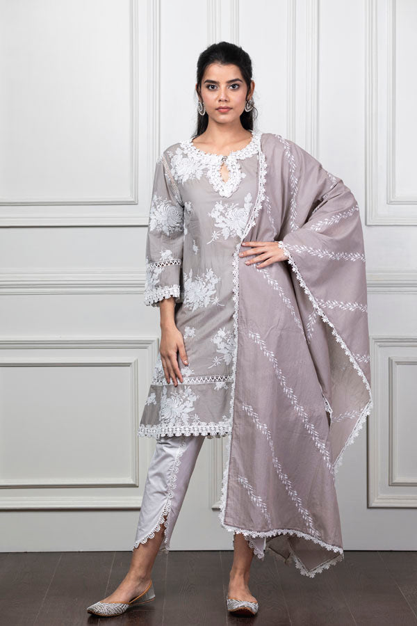 Sunflower Grey Kurta Set