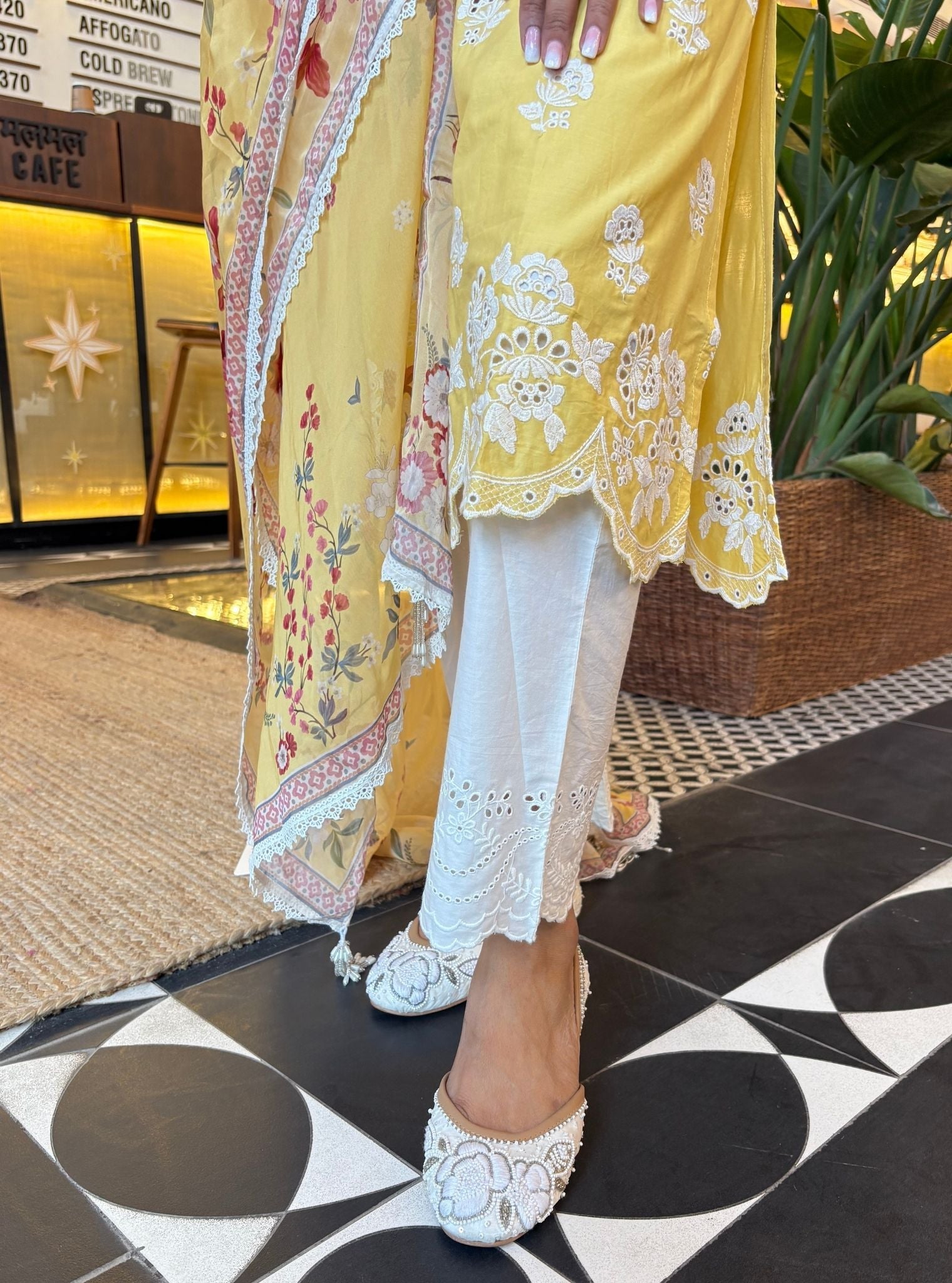 Avo Supima Corron Yellow Kurta Set