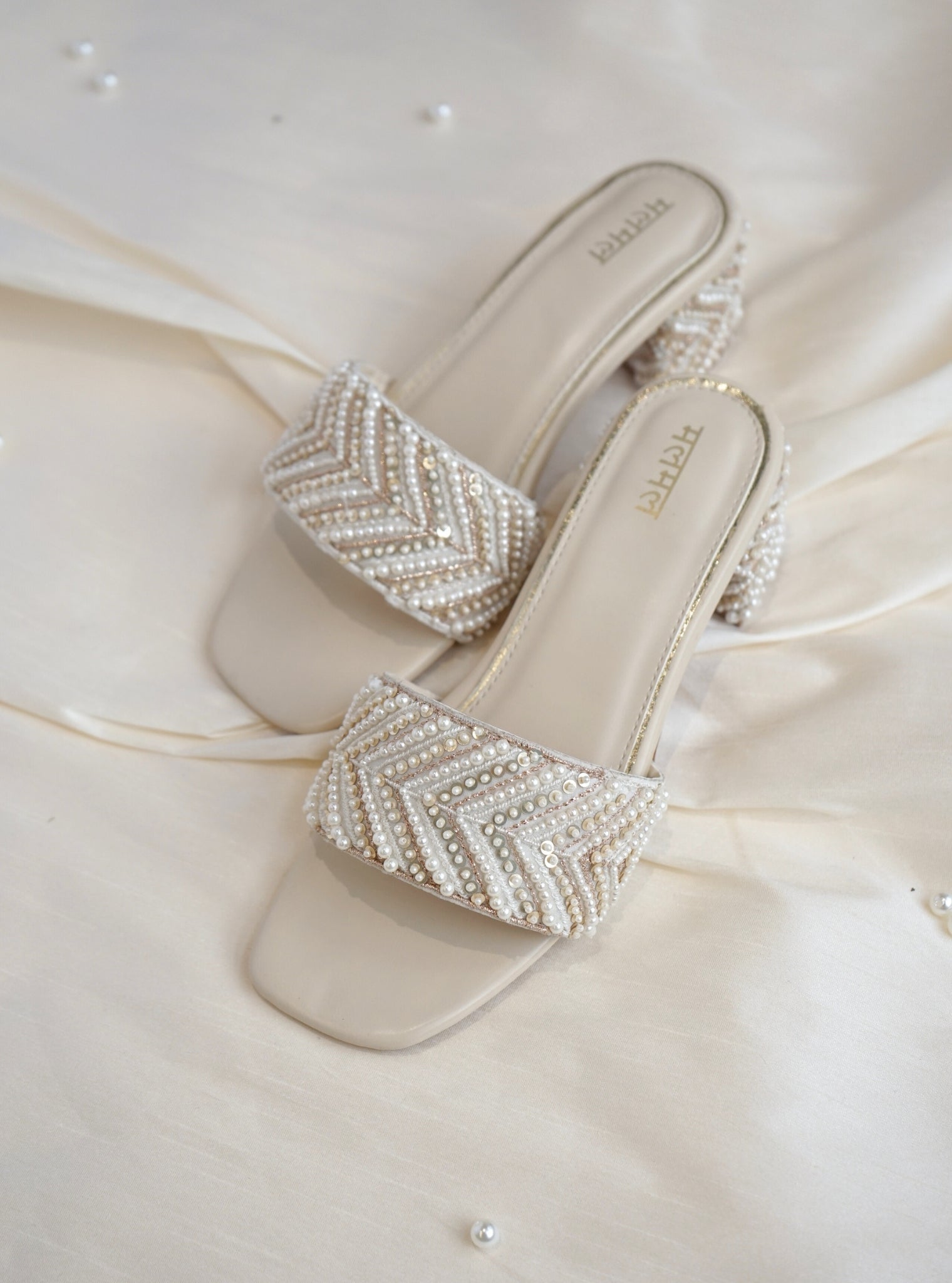 Raaha Off-White Vegan Heels