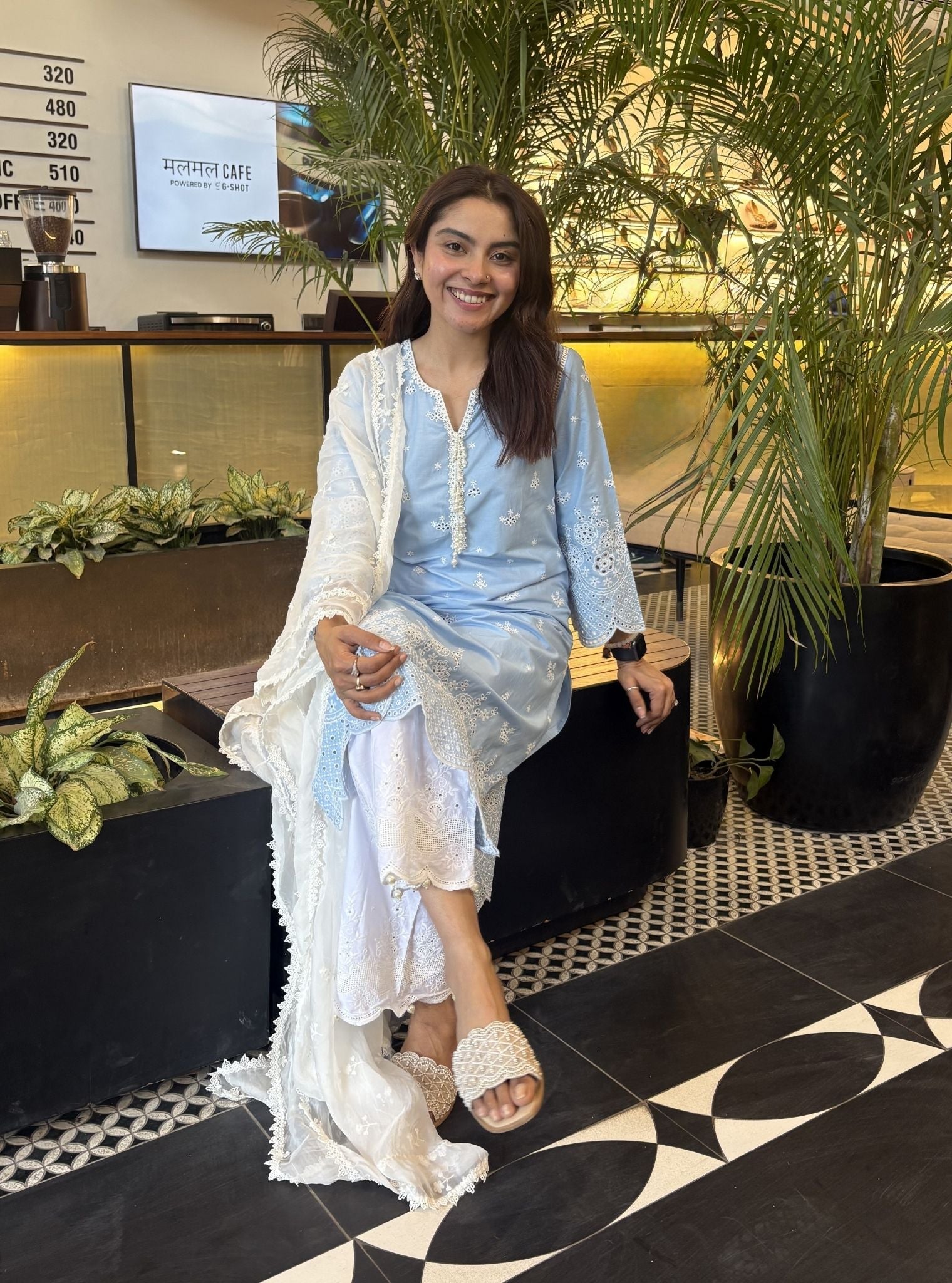 Bani Supima Cotton Blue Kurta Set