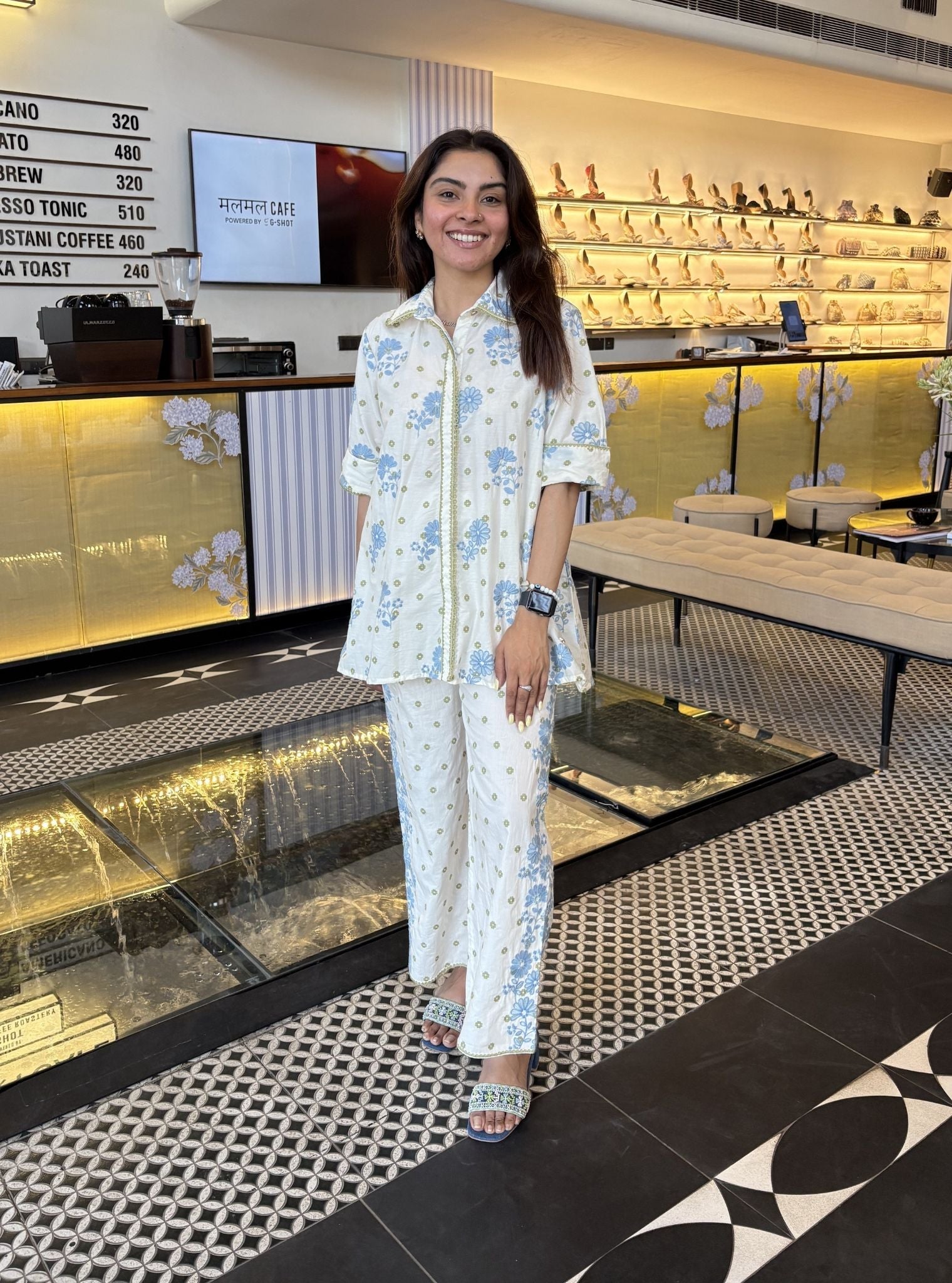 Aamrai Supima Cotton Off White Co-ord Set