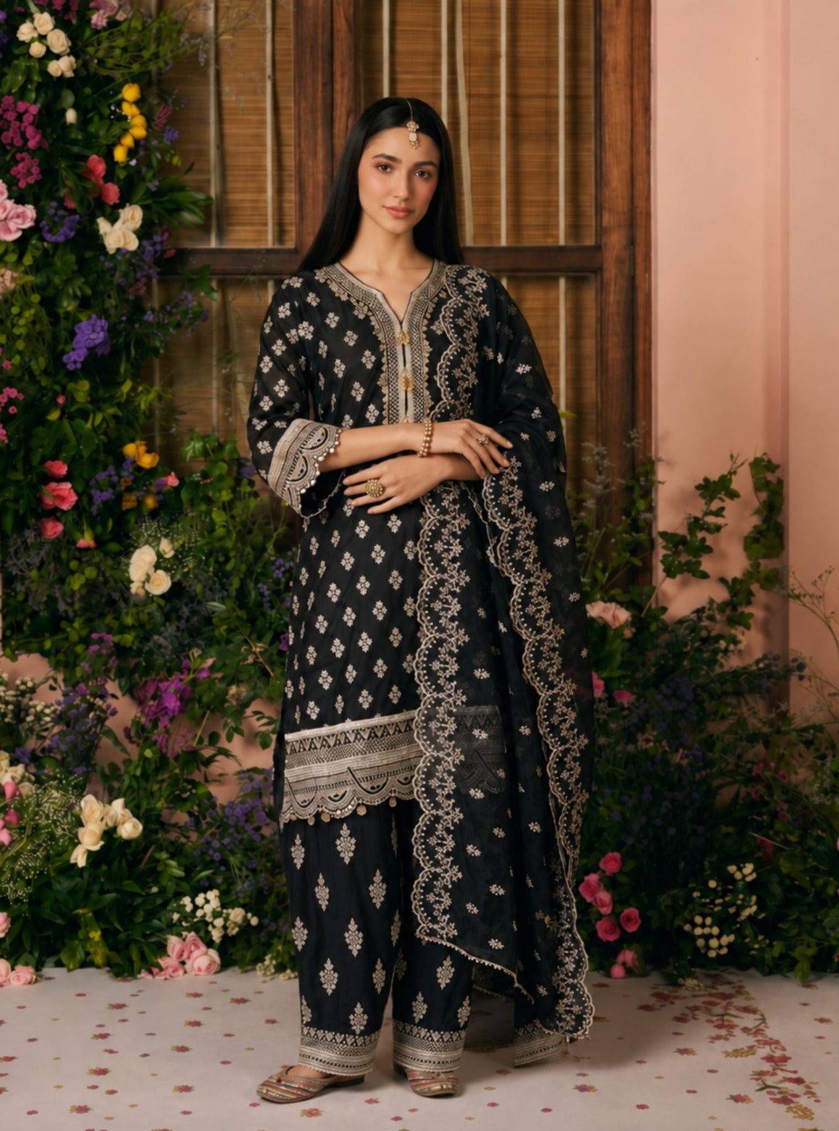 Elira Cupro Black Kurta Set