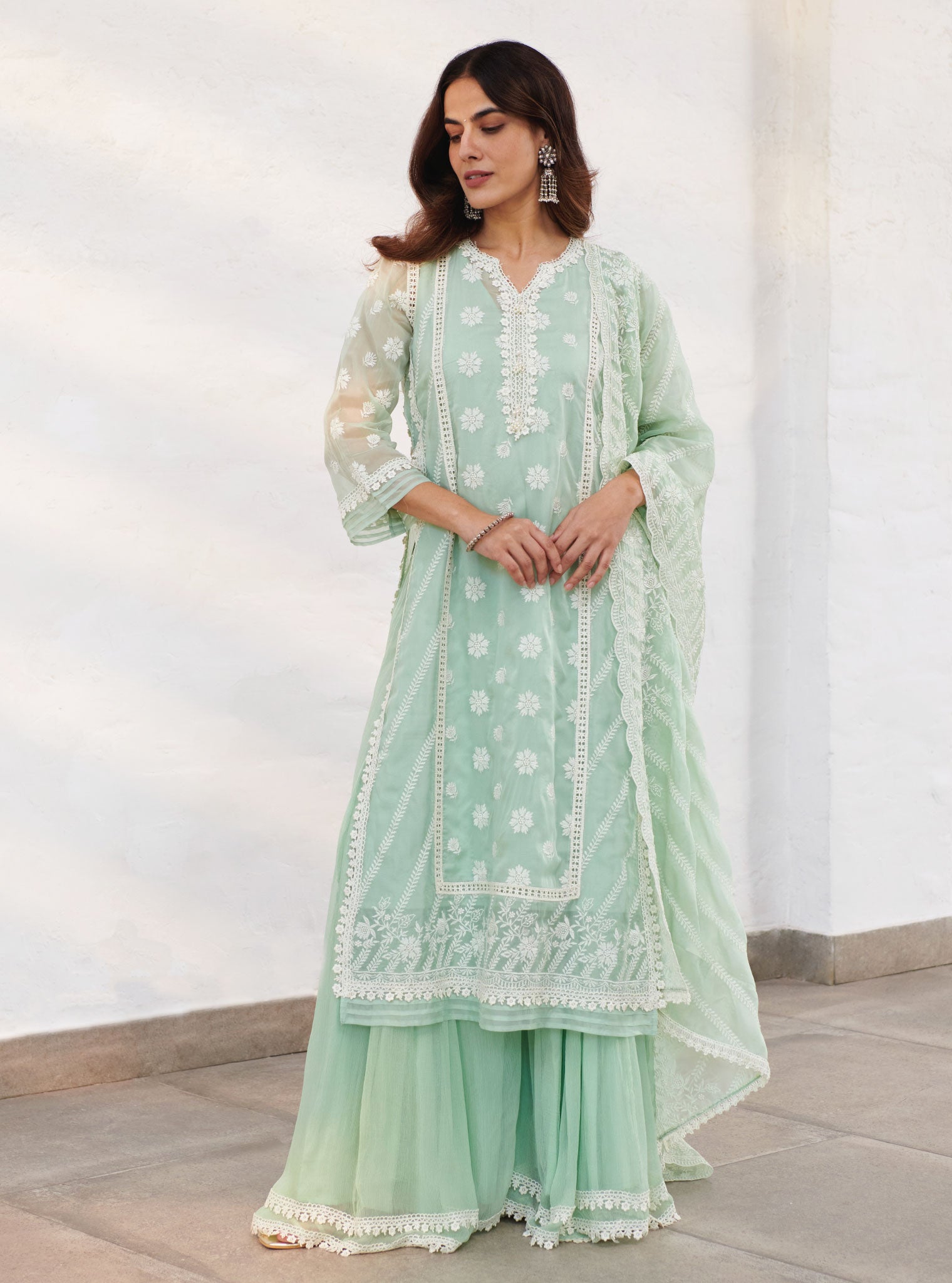 Mulmul Organza Armagh Kurta