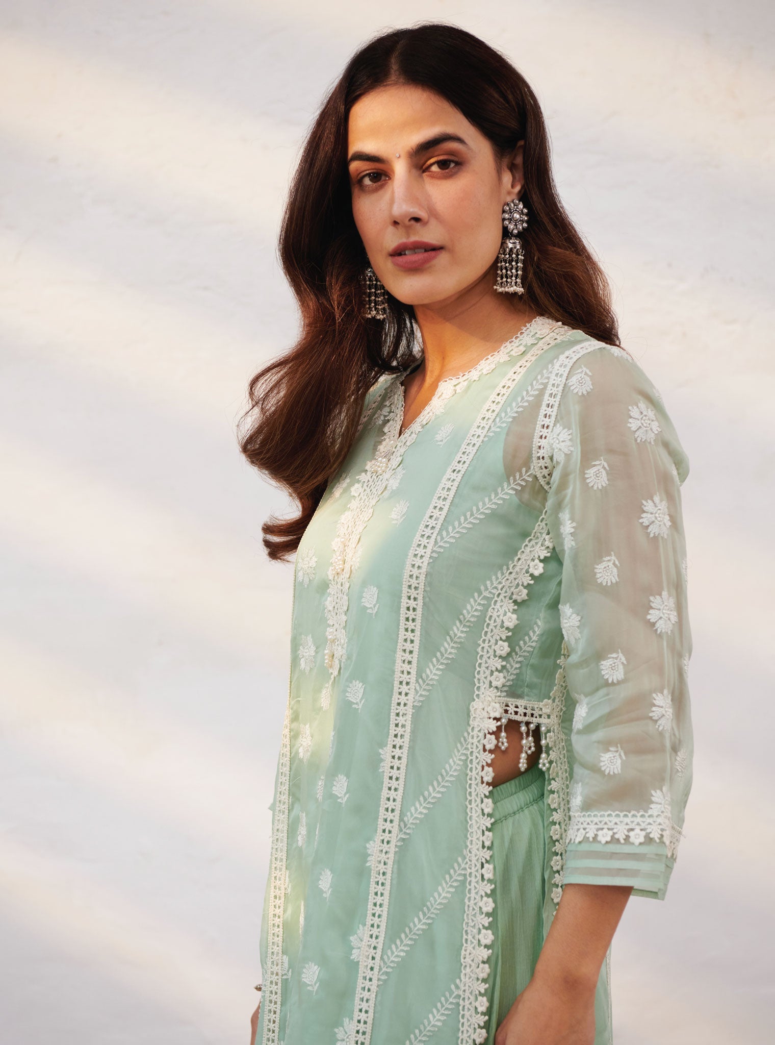 Mulmul Organza Armagh Kurta