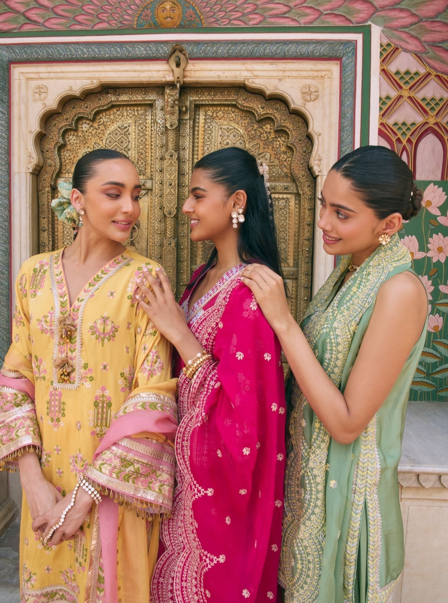 Mulmul Organza Noreya Mustard Dupatta