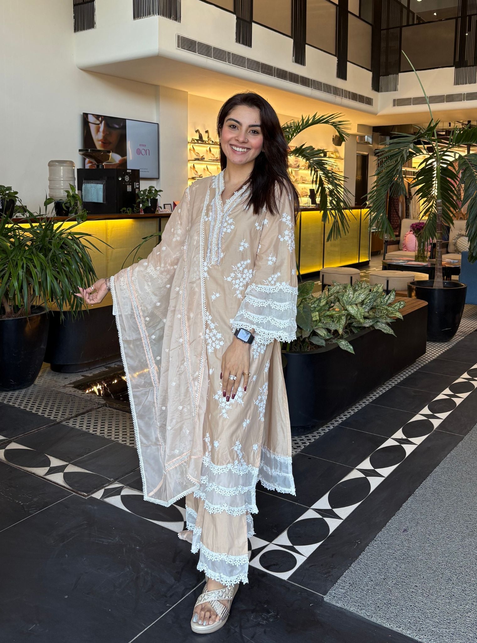 Lola Supima Cotton Beige Kurta Set