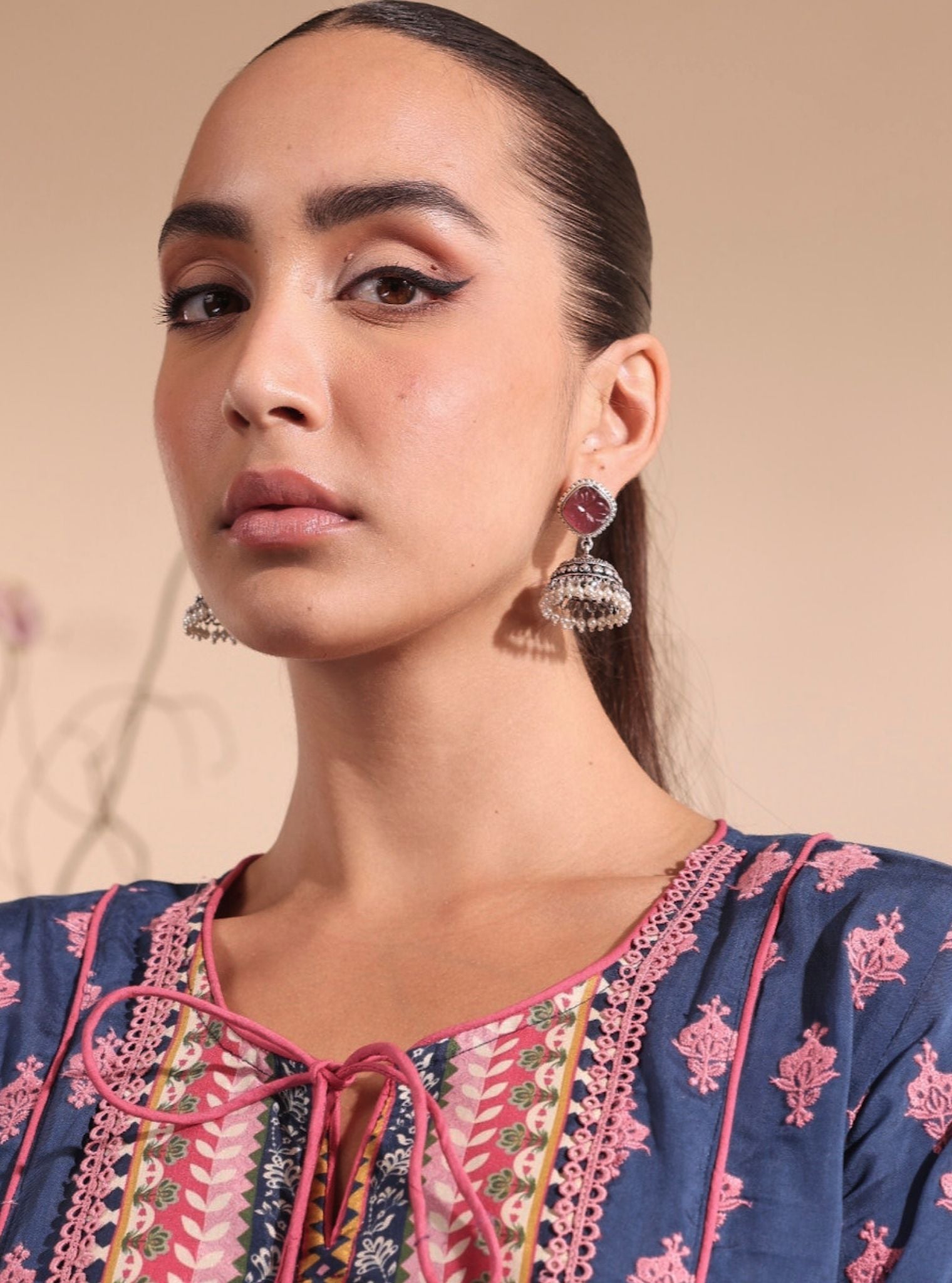 Pure Silver Mahira Jhumki
