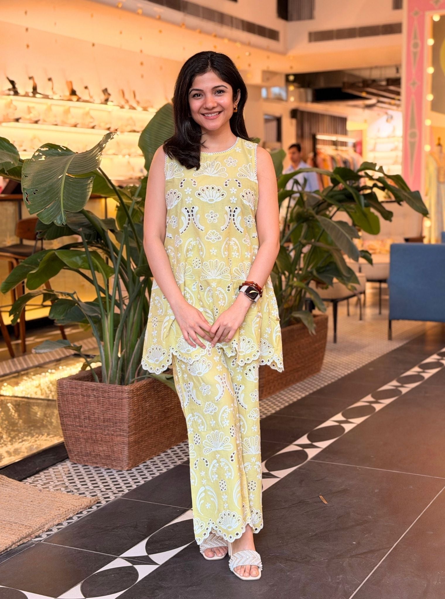 Shaya Supima Cotton Lime Co-ord Set
