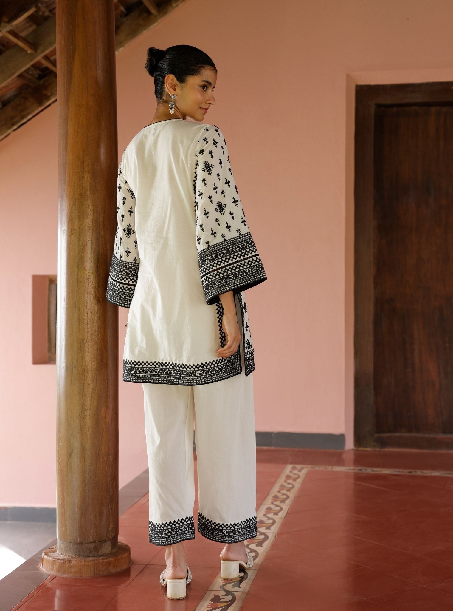 Sree Supima Cotton Off White Kurta Set