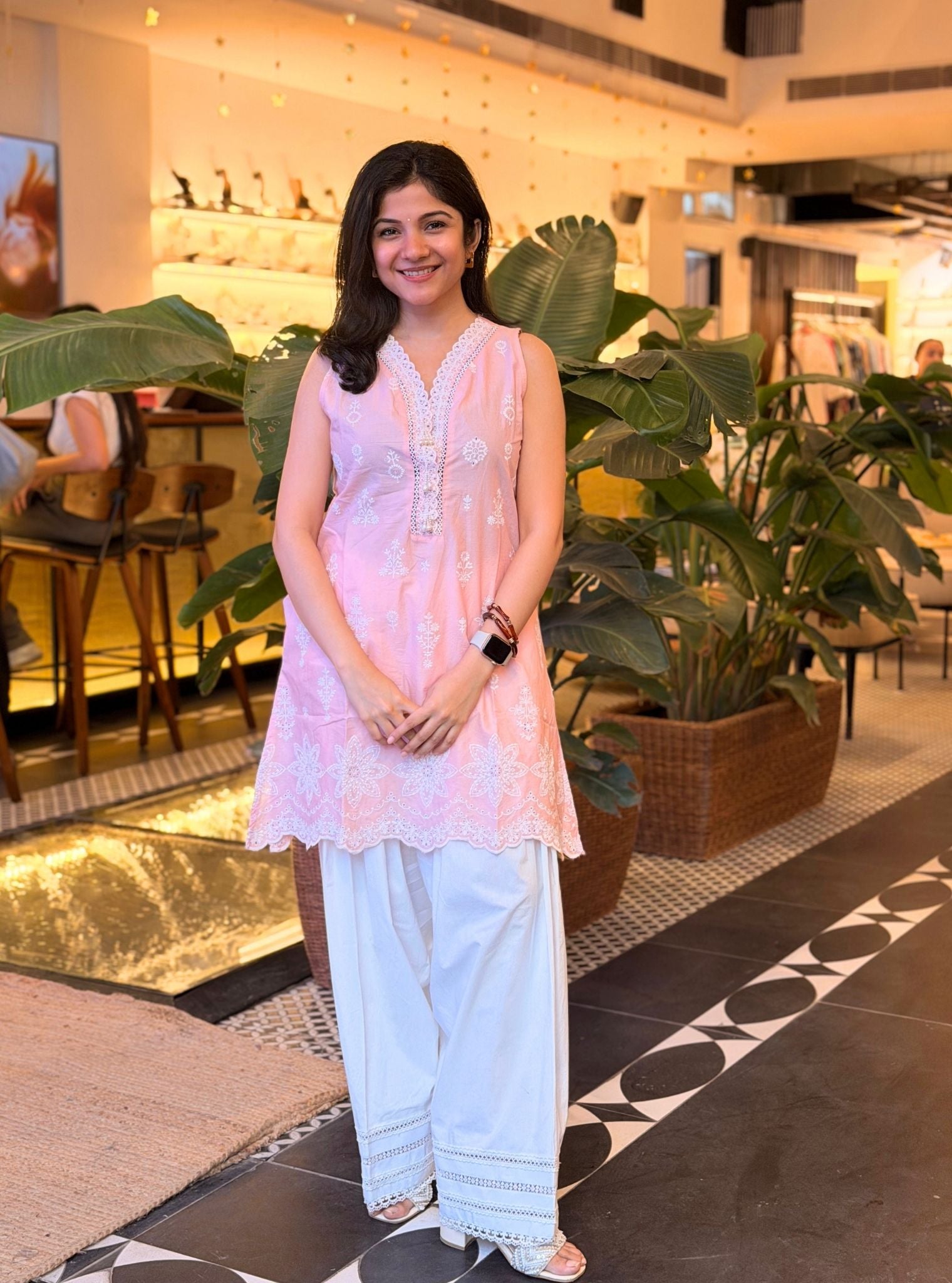 Zoa Supima Cotton Pink Kurta Set