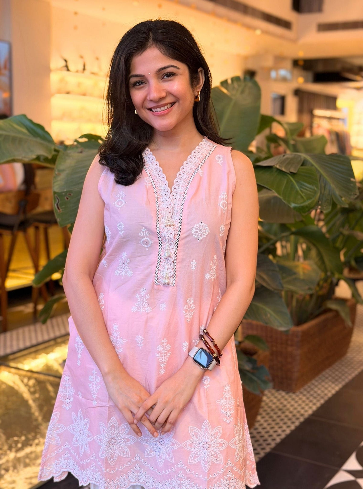Zoa Supima Cotton Pink Kurta Set