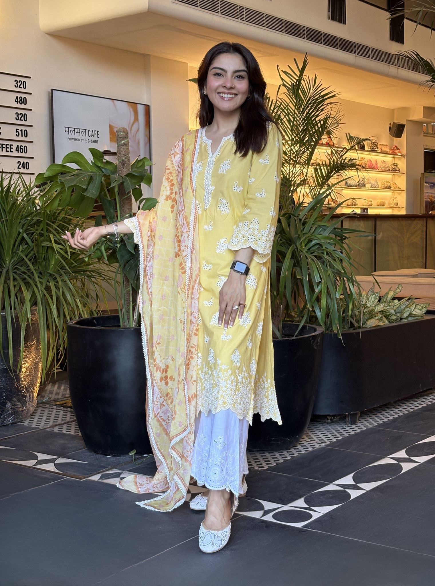 Jigna Supima Cotton Yellow Kurta Set