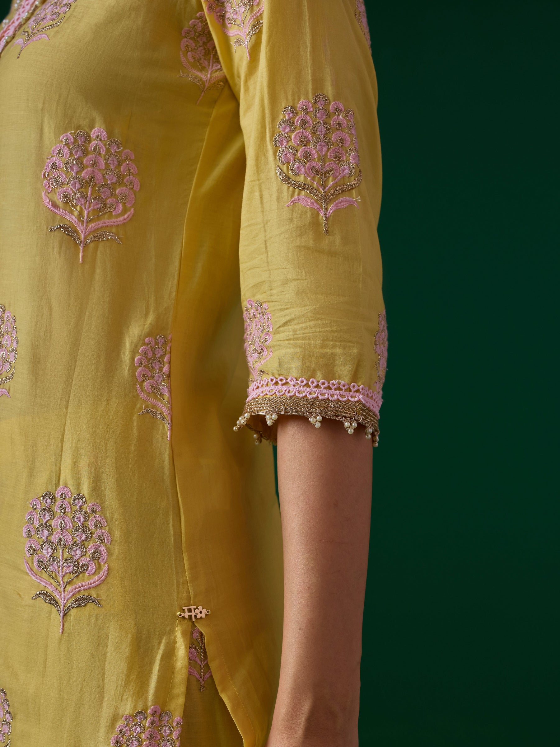 Amira Supima Cotton Yellow Kurta Set