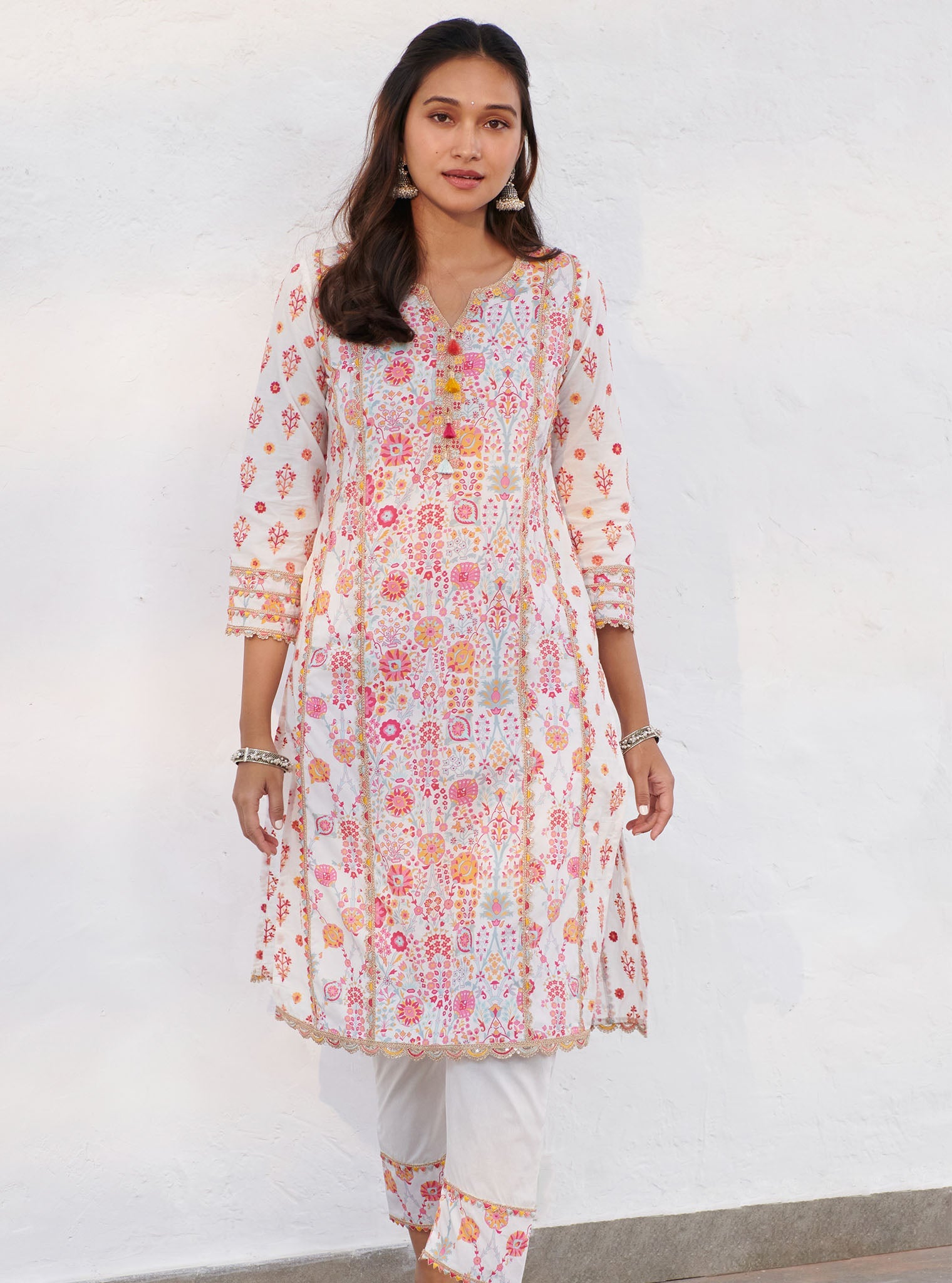 Mulmul Supima Cotton Avery White Pant