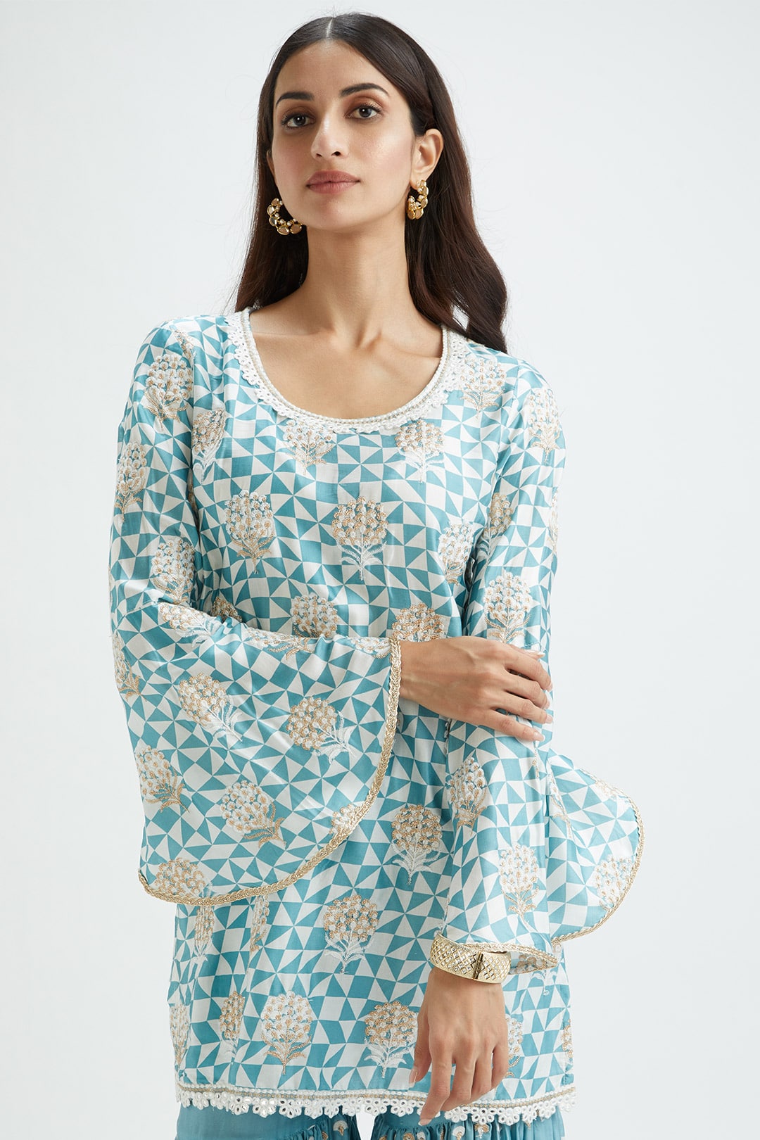 Camden Teal Kurta