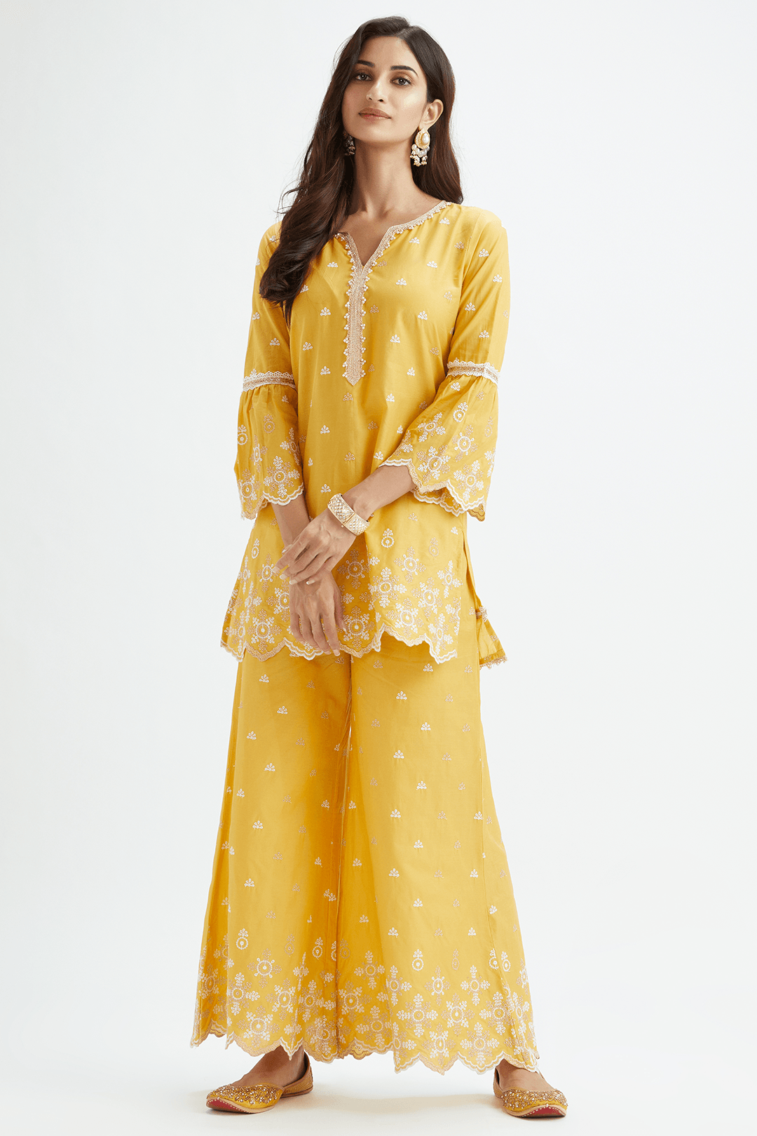 Dove Mustard Kurta