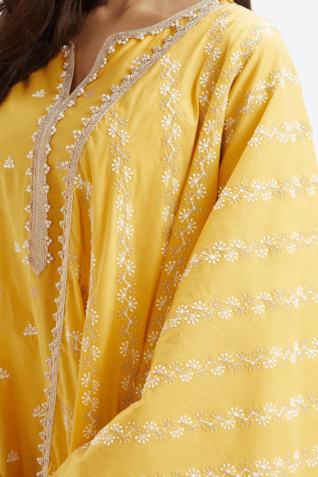 Dove Mustard Kurta