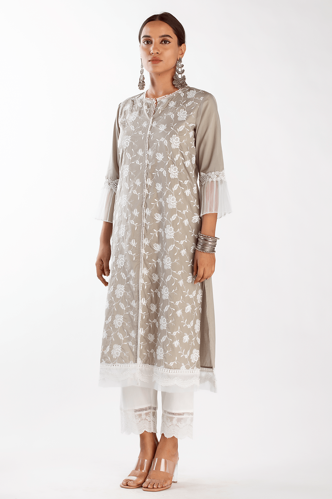 Dusk Supima Cotton Grey Kurta Set
