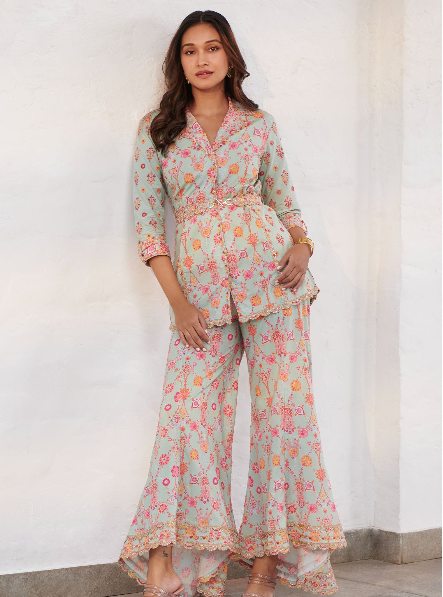 Mulmul Supima Cotton Erin Pant Green