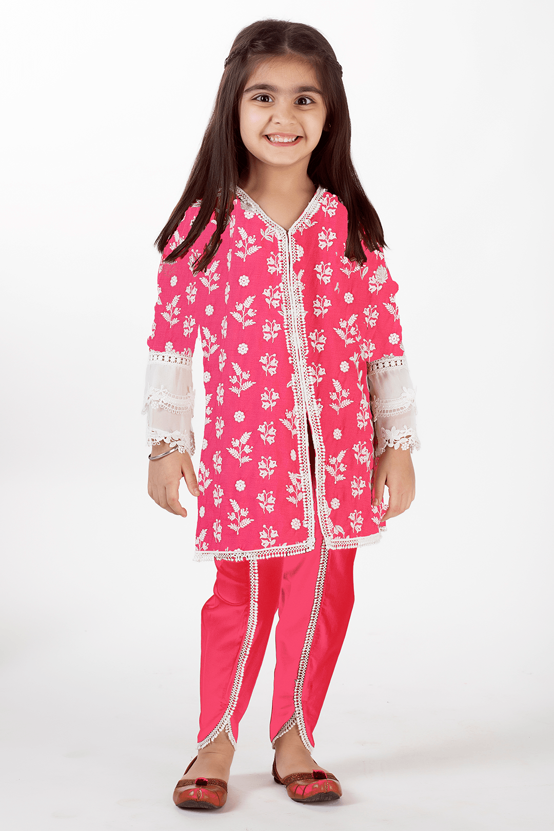 Feliz Supima Cotton Fuchsia Dhoti Set