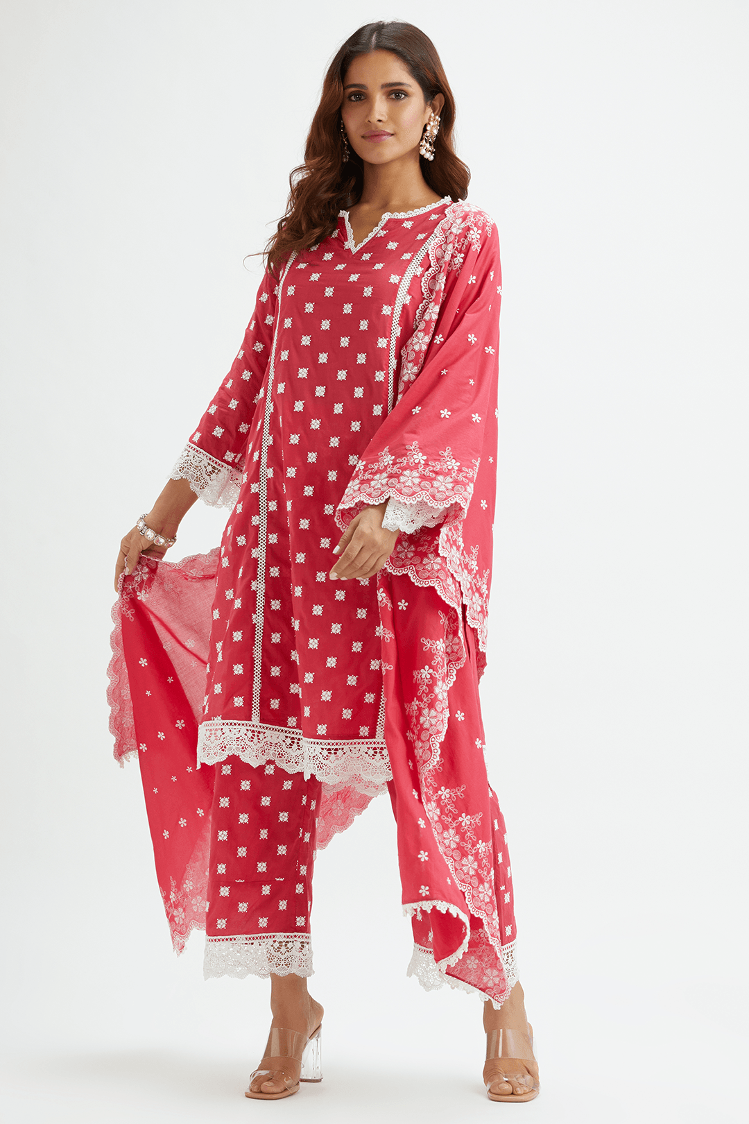 Finch Red Kurta
