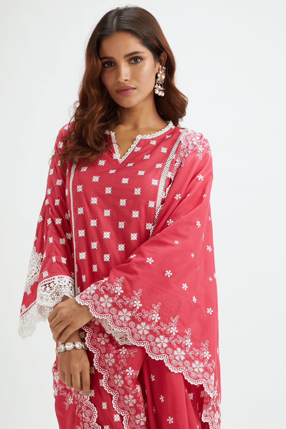 Finch Red Kurta