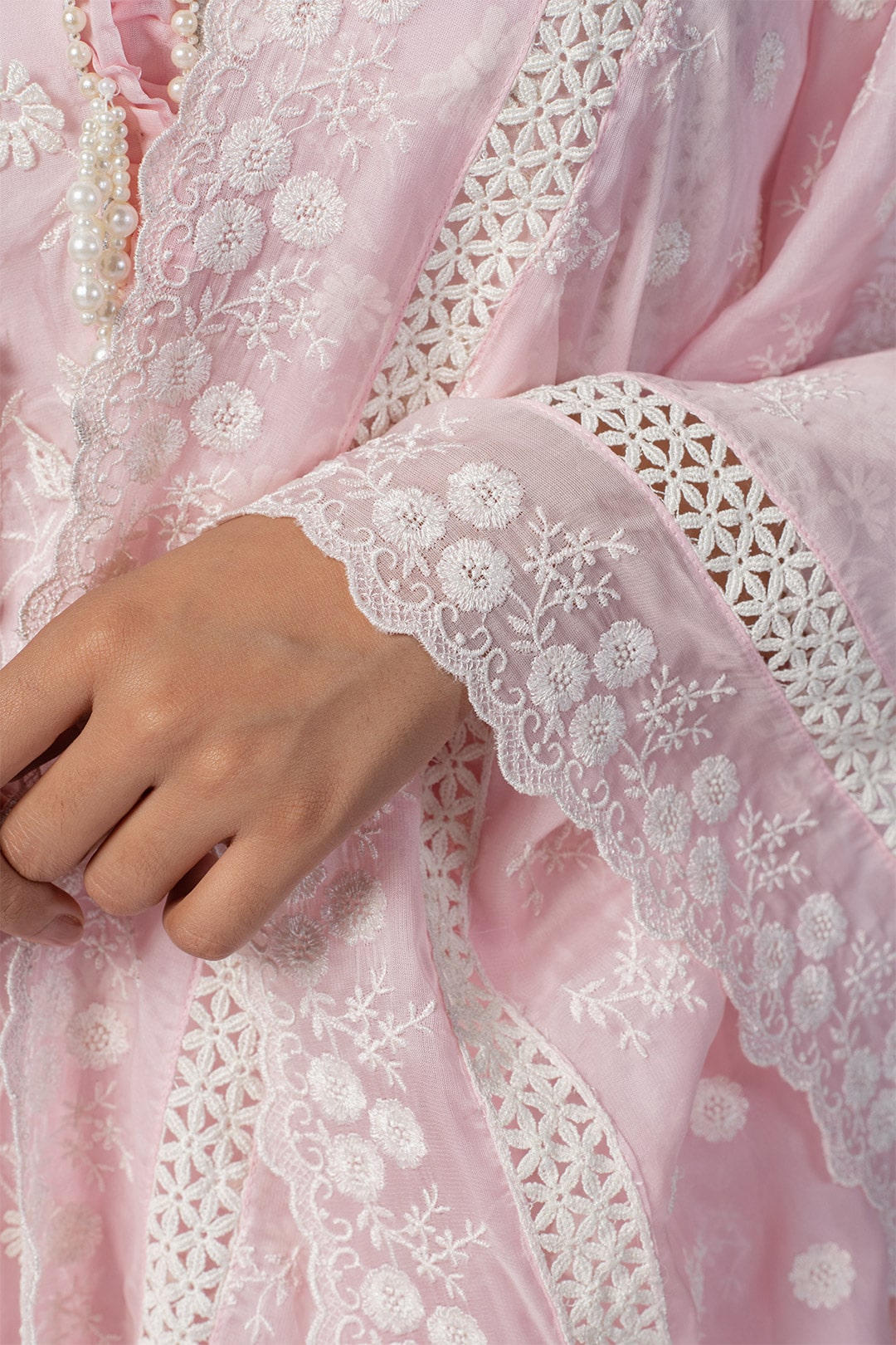 Fiona Tencel Luxe Organza Pink Kurta Set