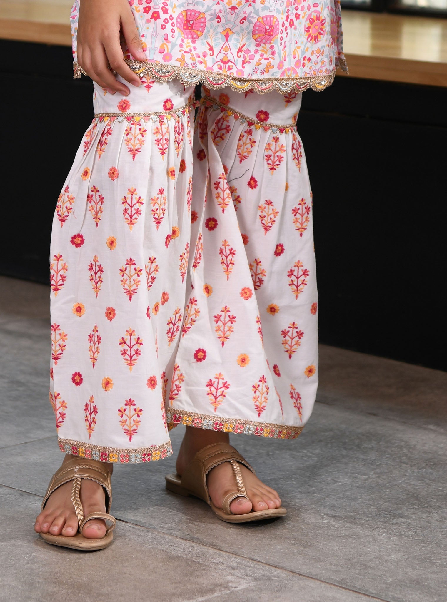 Mulmul White Supima Cotton Grace Garara