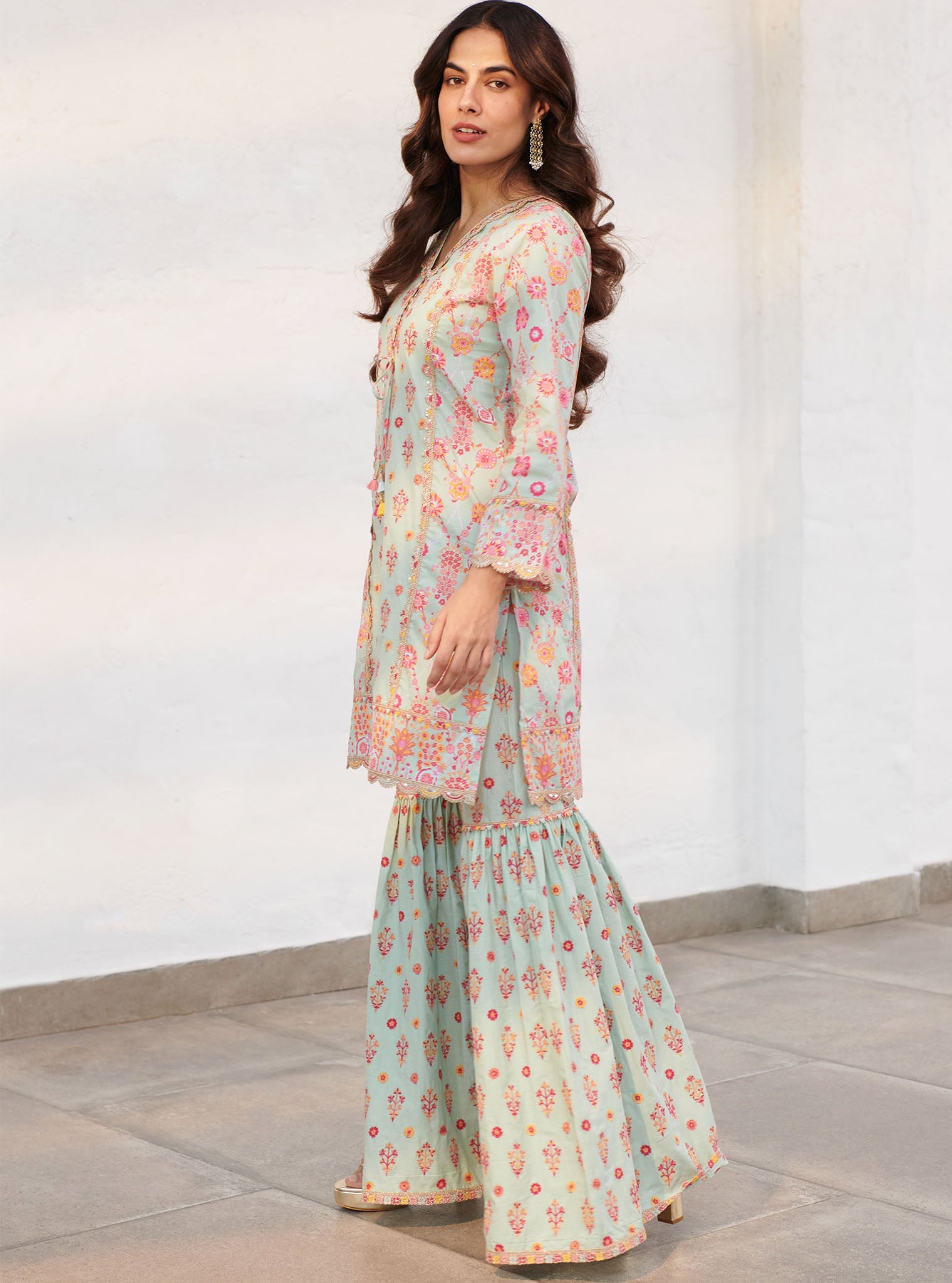 Mulmul Supima Cotton Harper Green Kurta