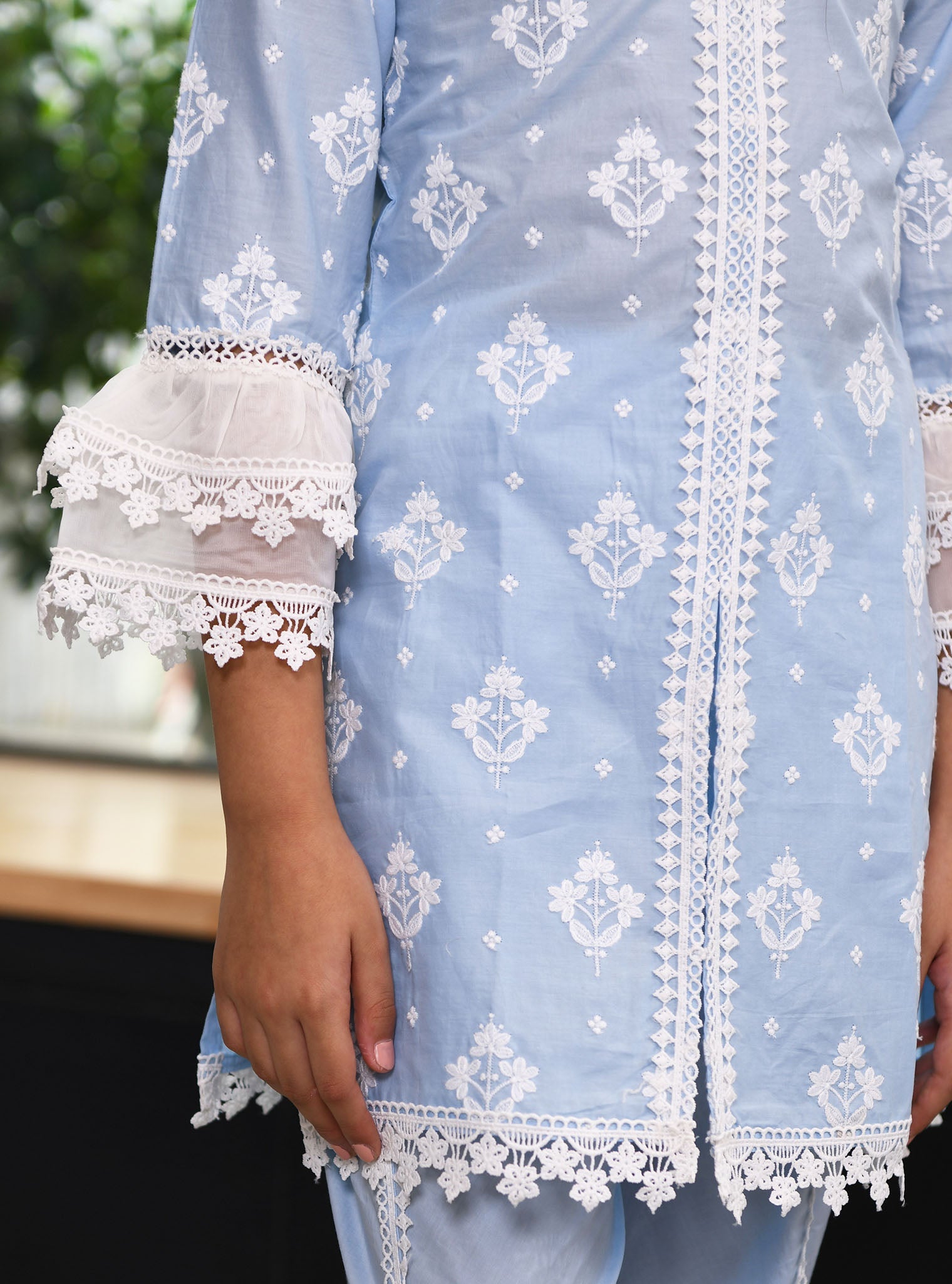 Mulmul Blue Supima Cotton Hope Dhoti Pant