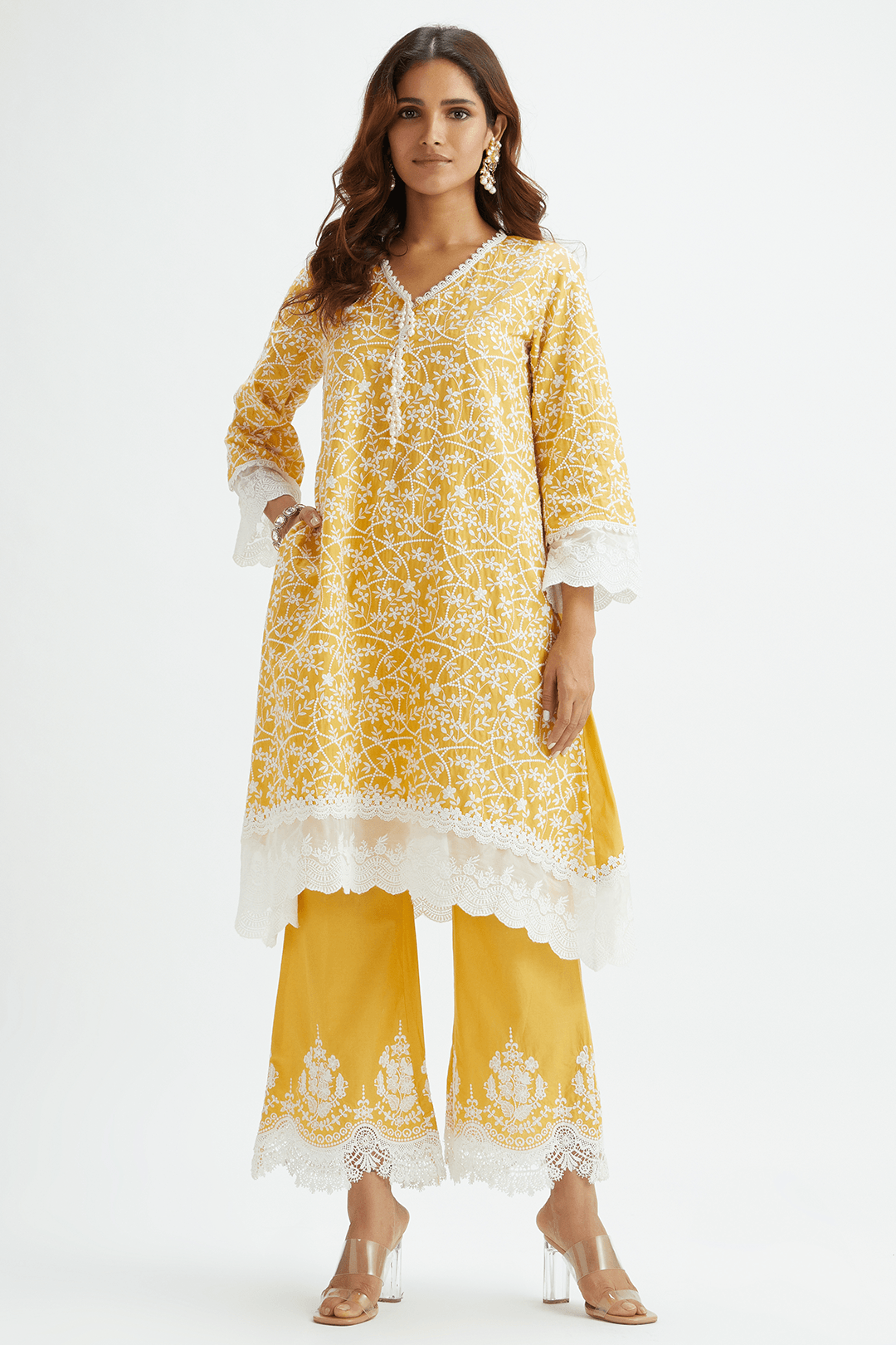 Humming Bird Mustard Kurta