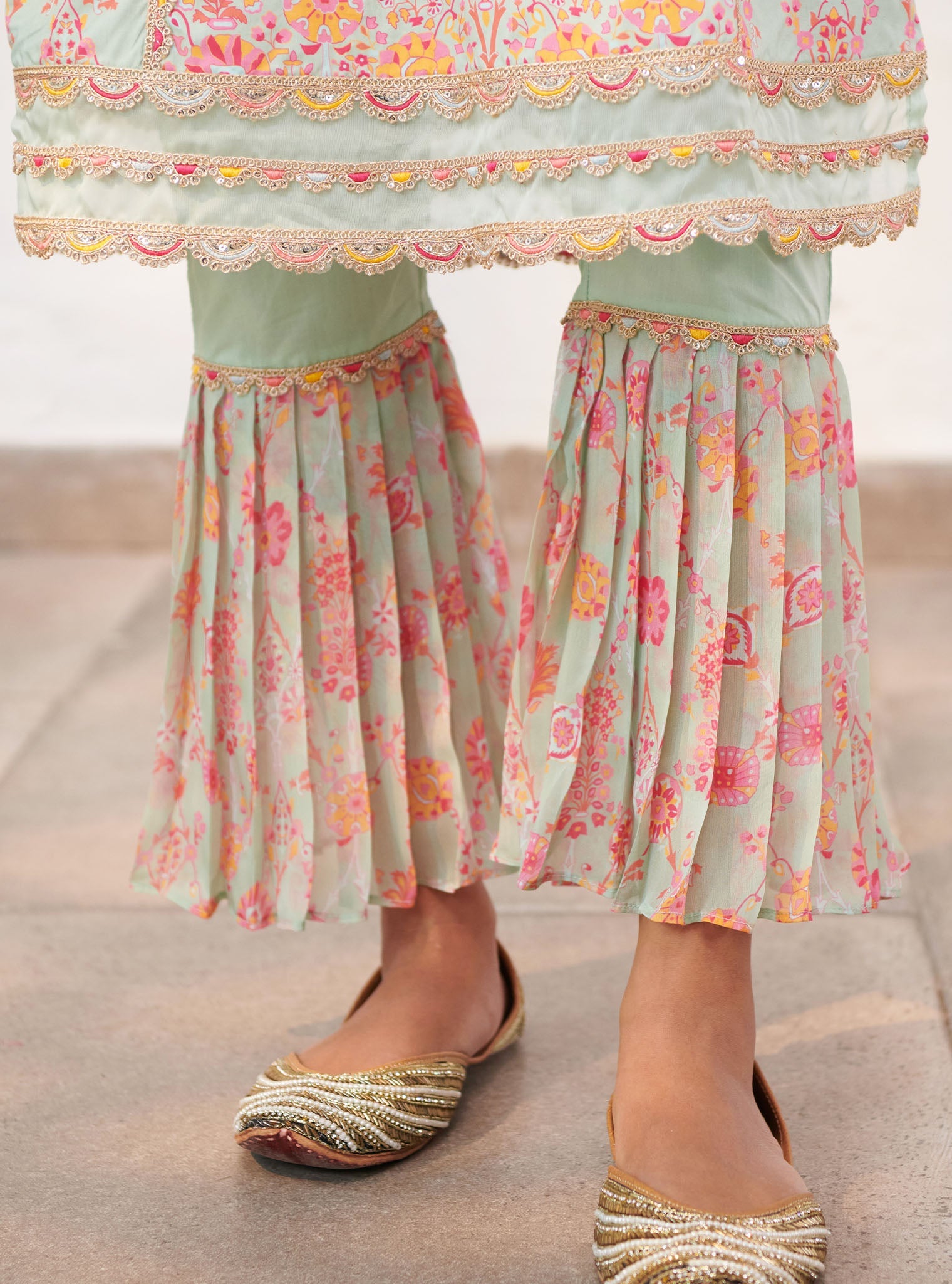 Mulmul Supima Cotton Isla Green Pant