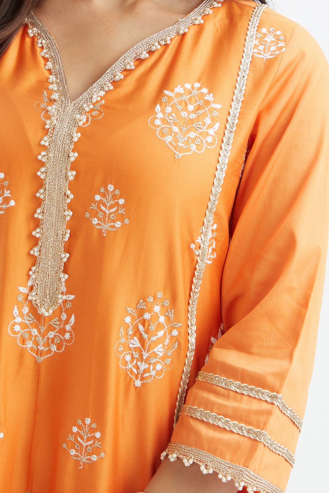 Jane Orange Kurta