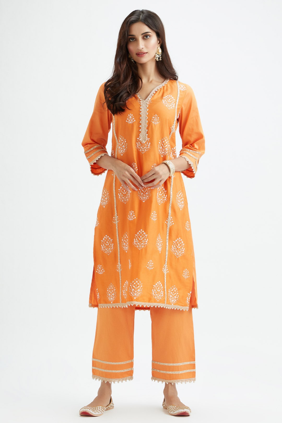 Jane Orange Kurta