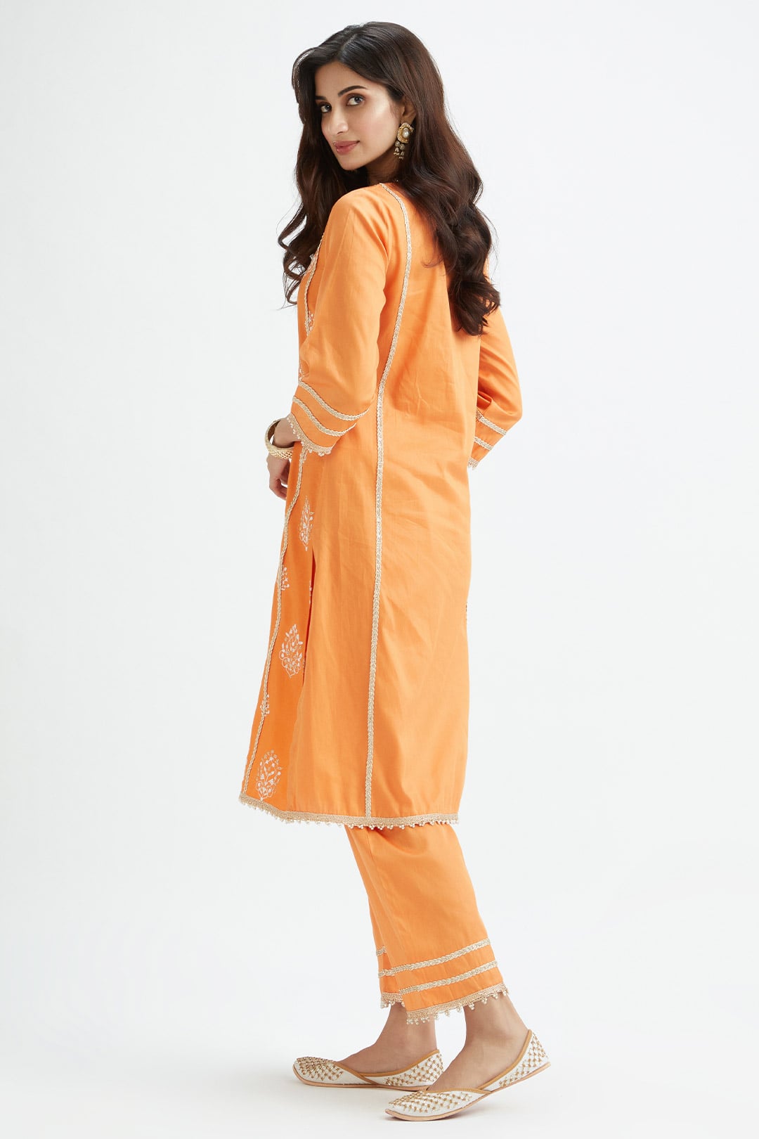Jane Orange Kurta
