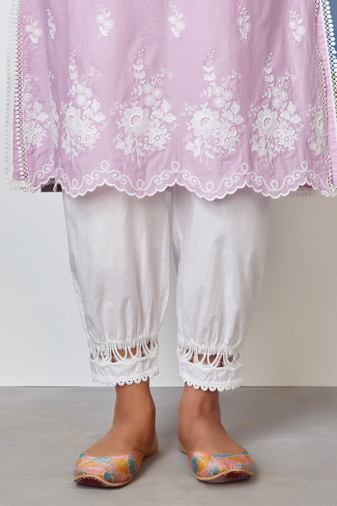 Mulmul Supima Cotton Love Song Lilac Kurta