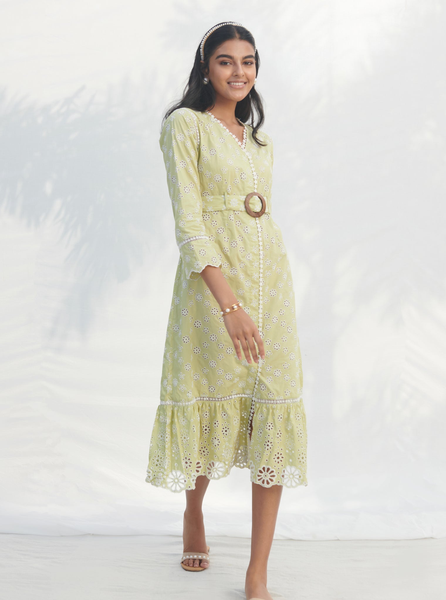 Lillian Cotton Green Dress