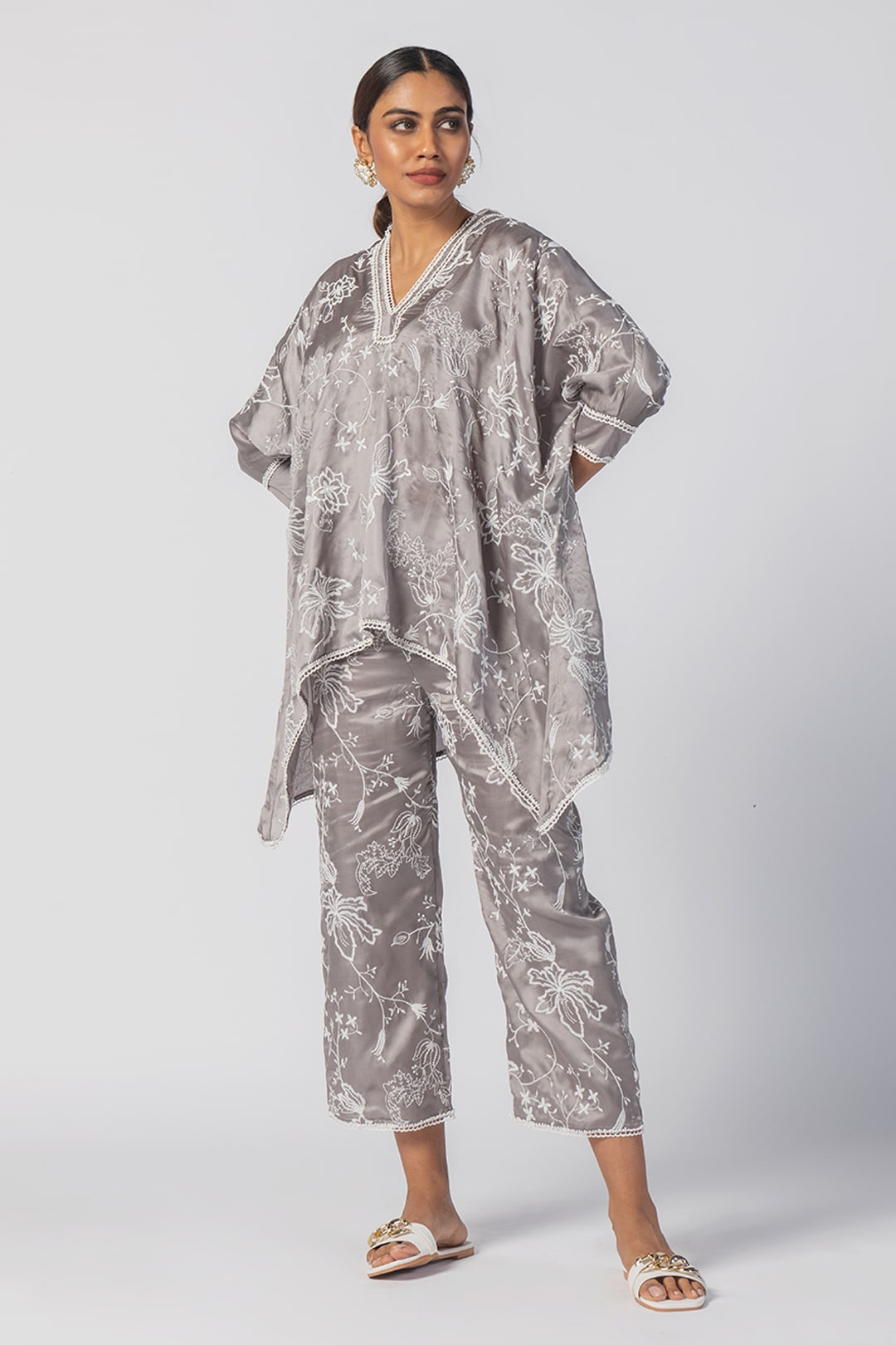 Mulmul Cupro Lonain Grey Pant