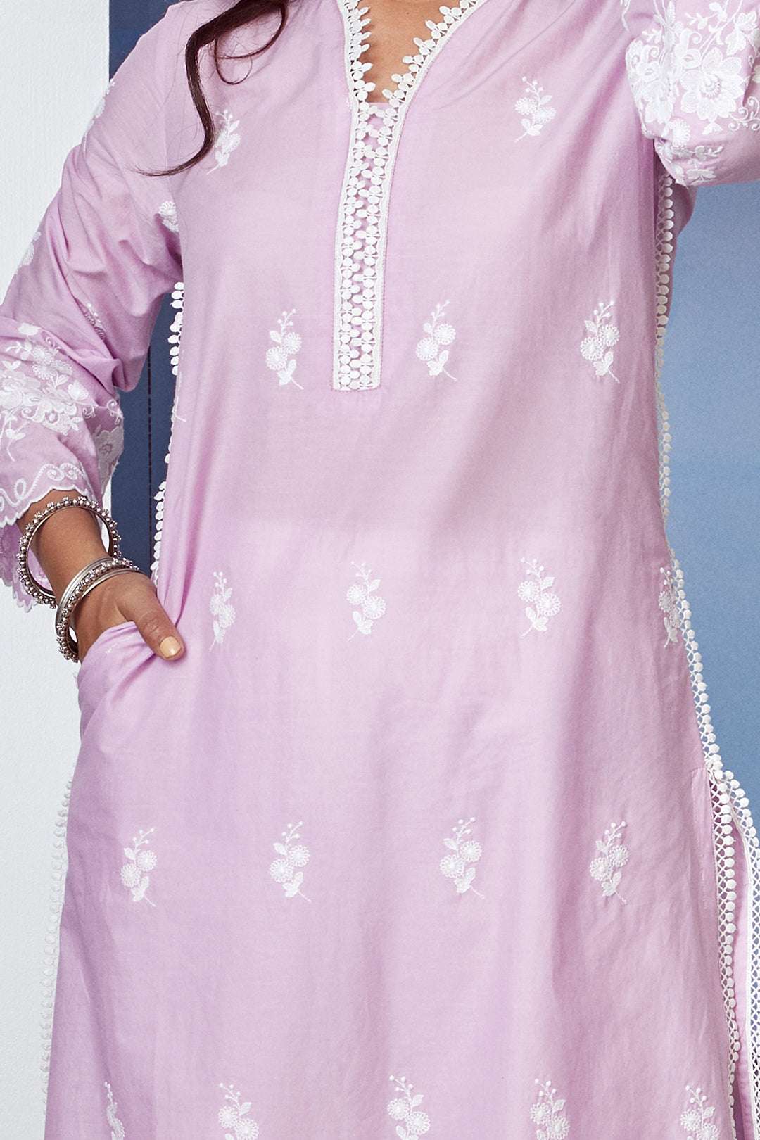 Lovesong Supima Cotton Lilac Kurta Set