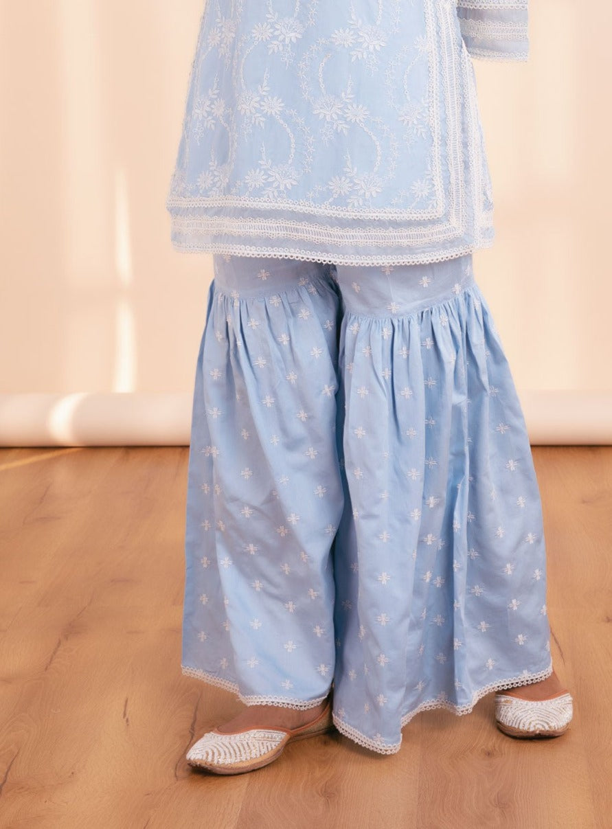 Mulmul Organza Luna Blue Garara