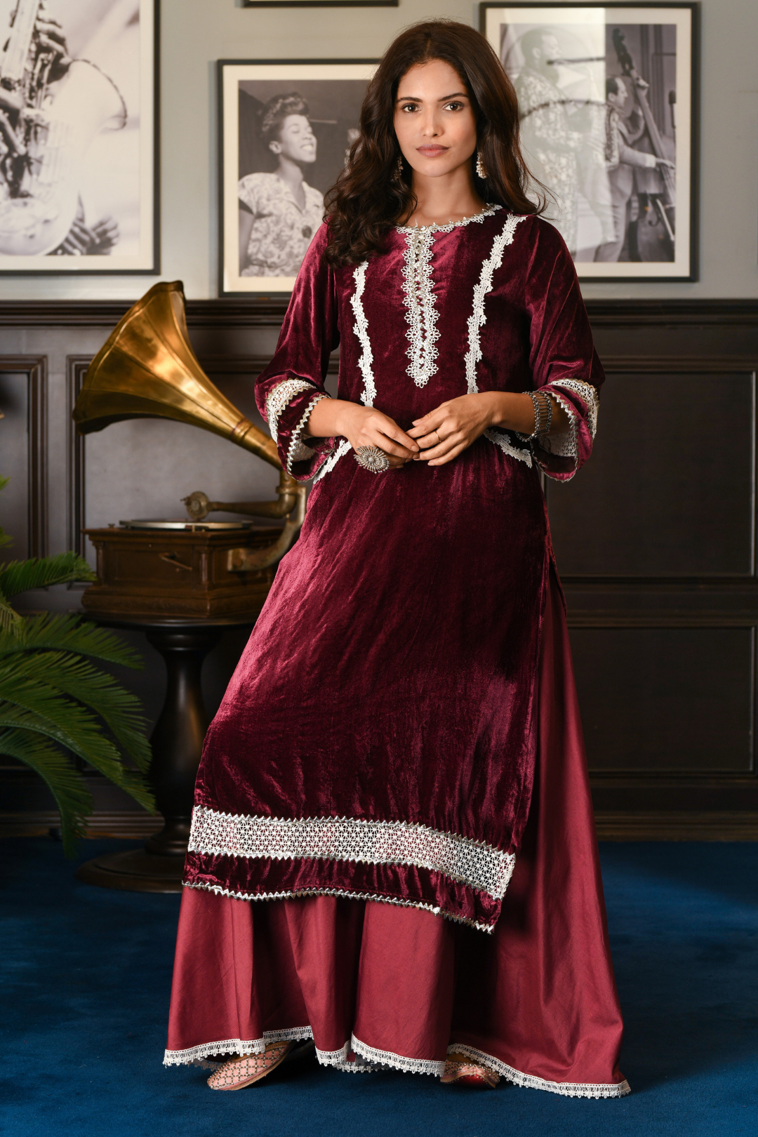 Makhmal Birch Kurta