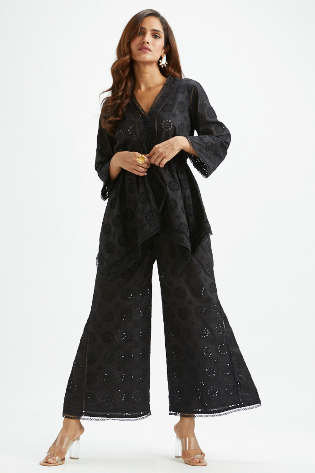 Papillon Supima Cotton Black Top Set