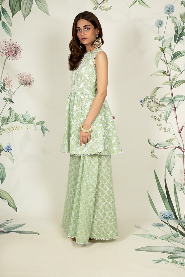 Magnolia Kurta and Embroidered Sharara