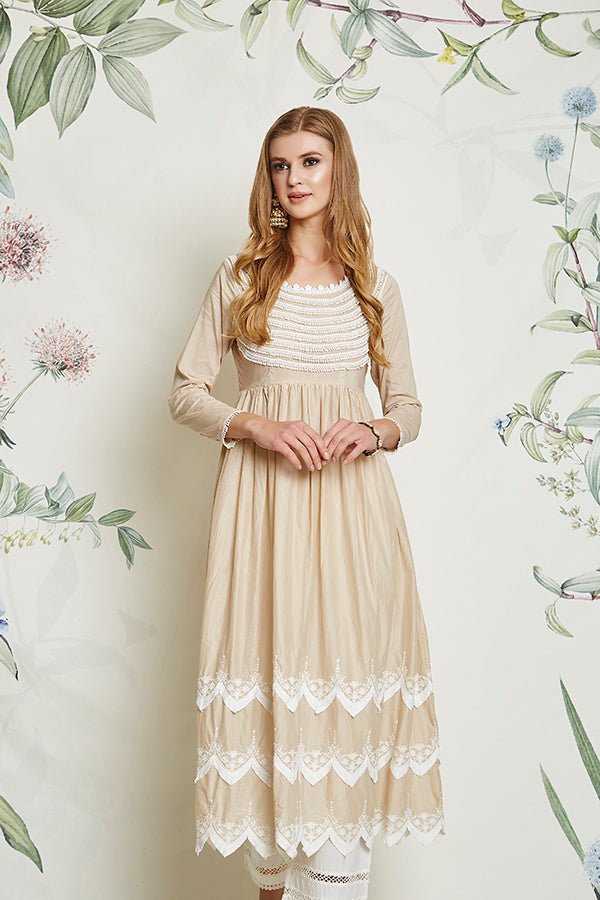 Marigold Kurta Beige