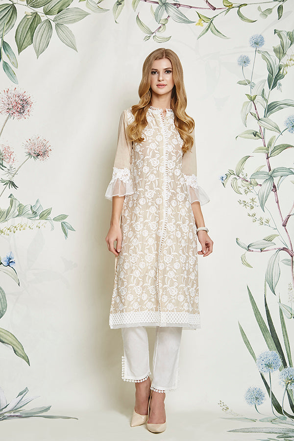 Rose Beige Kurta Set