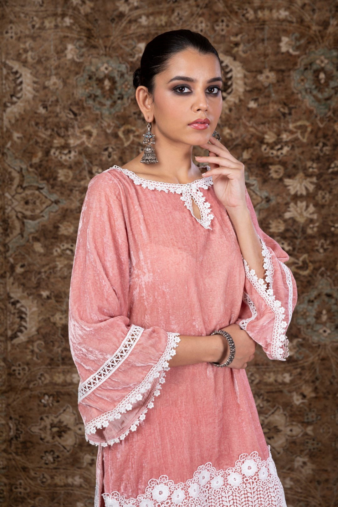 Makhmal Fern Kurta