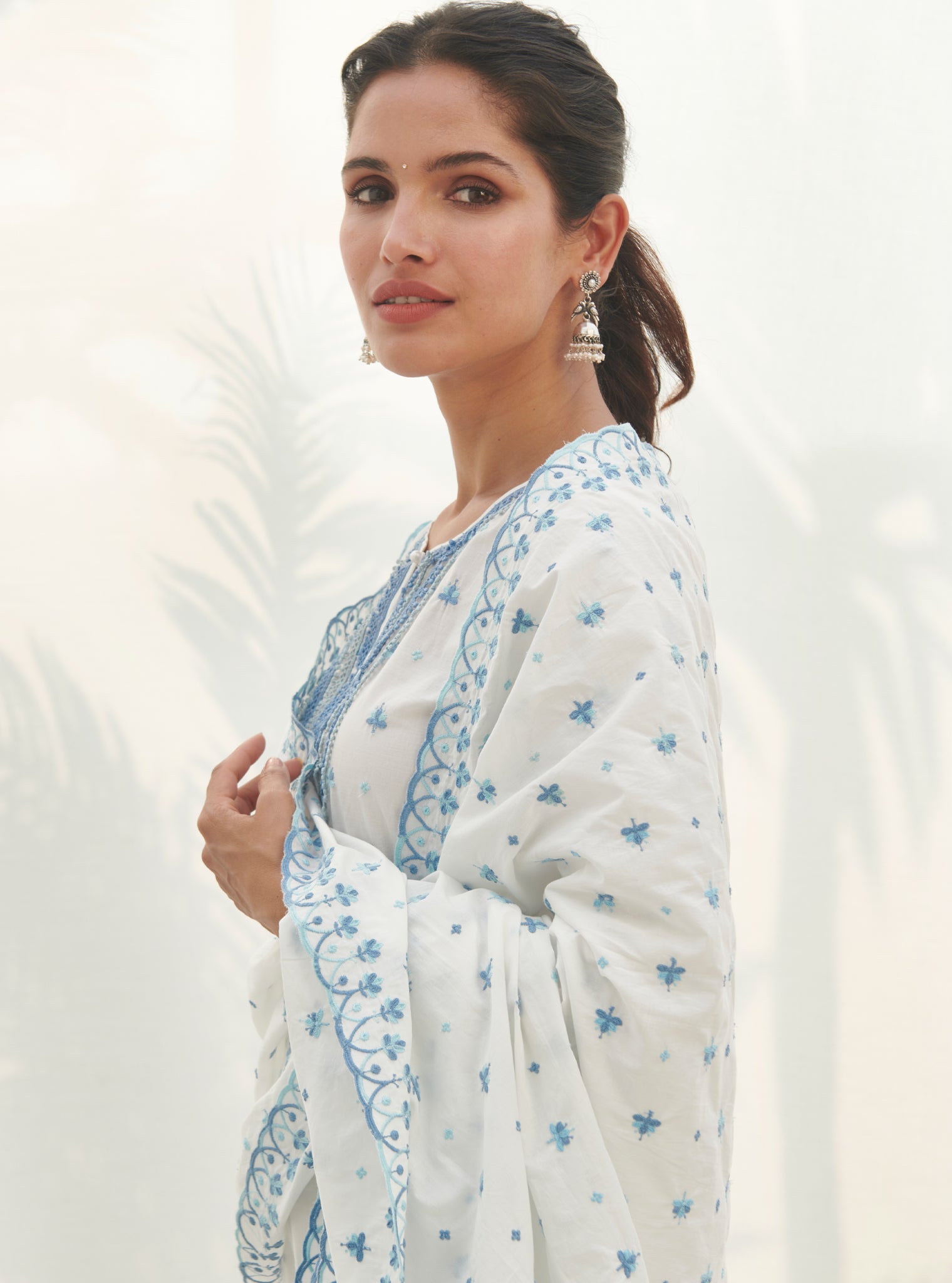 Mulmul Supima Cotton Miramar White kurta