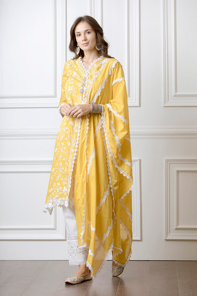 Mulmul Camellia Dupatta