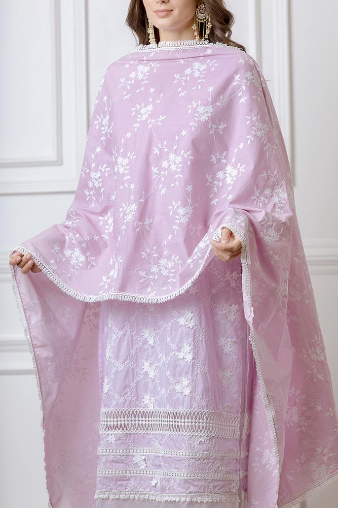 Viola Supima Cotton Lilac Kurta Set